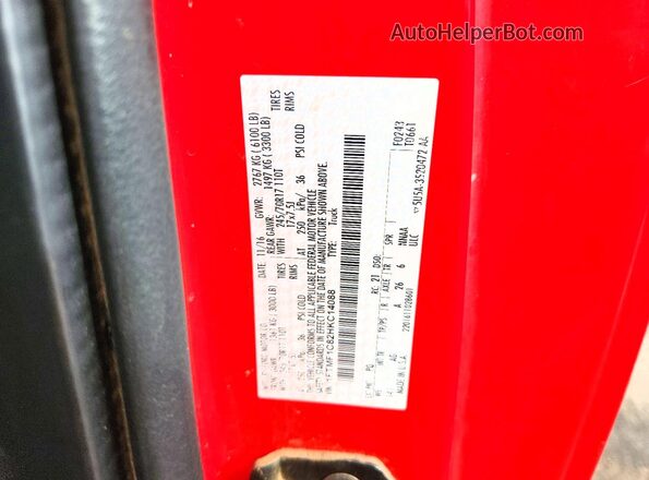 1FTMF1C82HKC14088 2017 FORD F150 Red Widok komory silnika