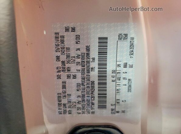 1FTMF1CB1PKE69390 2023 FORD F150 White Вид підкапотного простору