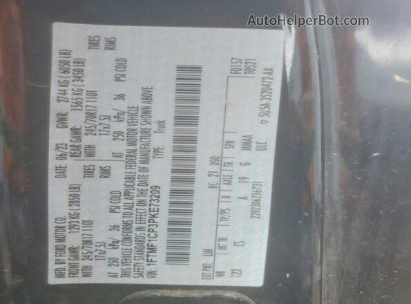 1FTMF1CP3PKE73209 2023 FORD F150 Black 