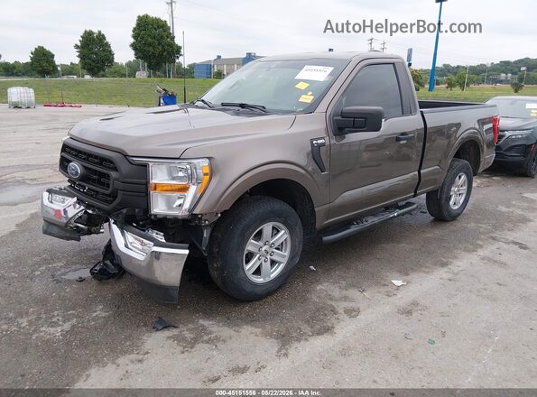 1FTMF1EP4NKD72030 2022 FORD F150 Brown Vista tres cuartos delantera izquierda