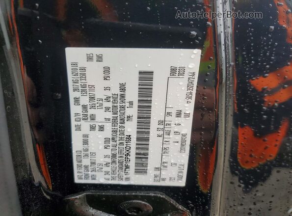 1FTMF1EP5KKD11684 2019 FORD F150 Black 