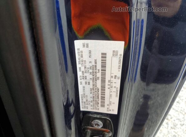 1FTMF1L59RKD74587 2024 FORD F150 Blue Vista de la etiqueta del VIN