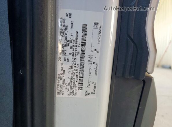 1FTYE1YM2HKA68138 2017 FORD TRANSIT White VIN კოდის სტიკერის ხედი