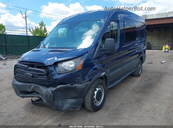 1FTYR1CM2HKB03160 2017 FORD TRANSIT-250 Blue Front view