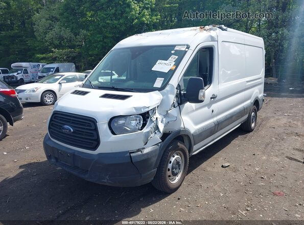 1FTYR2CM1KKA77972 2019 FORD TRANSIT-250 White წინა მარცხენა ხედი სამი მეოთხედიდან
