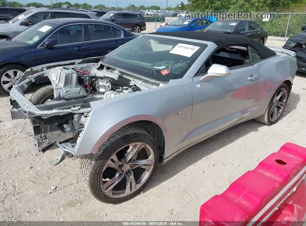 1G1FH3D73K0115313 2019 CHEVROLET CAMARO Silver წინა მარცხენა ხედი სამი მეოთხედიდან