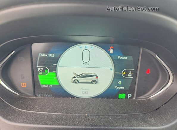1G1FY6S07L4105367 2020 CHEVROLET BOLT Gray Widok zestawu wskaźników