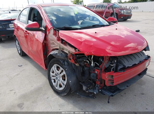 1G1JB5SH6J4105840 2018 CHEVROLET SONIC Red Widok z przodu