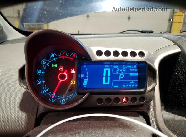 1G1JC5SH6G4158818 2016 CHEVROLET SONIC Blue Вид щитка приладів