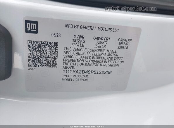 1G1YA2D49P5132236 2023 CHEVROLET CORVETTE Light Blue Widok komory silnika