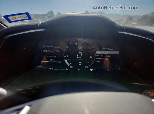 1G1YA3D47P5126280 2023 CHEVROLET CORVETTE Black Вид щитка приладів