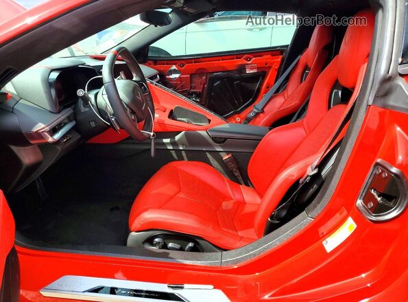 1G1YB2D47N5111296 2022 CHEVROLET CORVETTE Красный Вид салона спереди