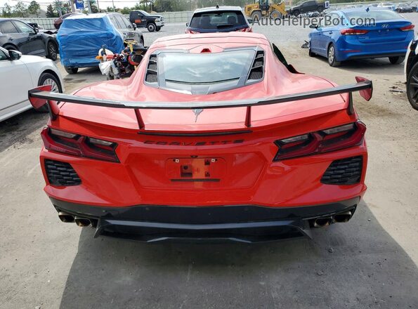 1G1YB2D47N5111296 2022 CHEVROLET CORVETTE Красный Вид сзади