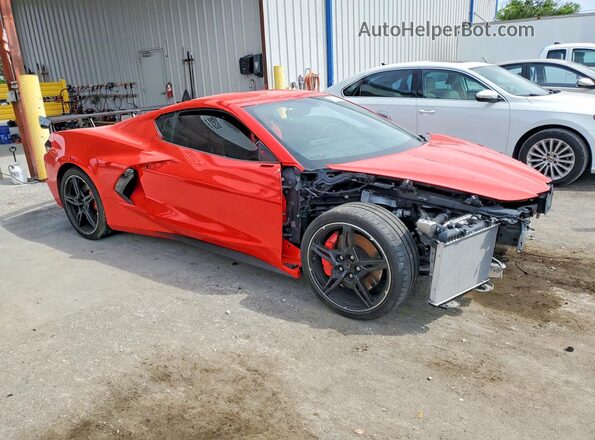 1G1YB2D47N5111296 2022 CHEVROLET CORVETTE Красный Передняя правая четверть