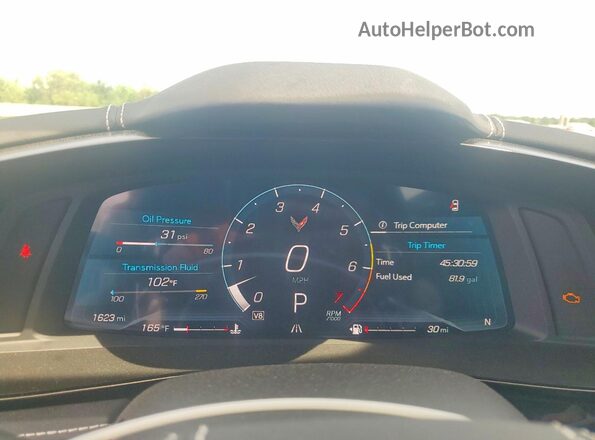 1G1YB2D48S5100643 2025 CHEVROLET CORVETTE Gray Вид щитка приладів
