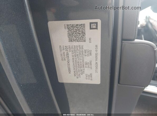 1G1YB2D70K5119004 2019 CHEVROLET CORVETTE Gray ძრავის განყოფილების ხედი