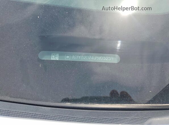 1G1YB2D74J5103239 2018 CHEVROLET CORVETTE White Widok naklejki z numerem VIN