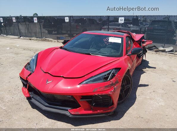 1G1YC2D48P5140192 2023 CHEVROLET CORVETTE Red წინა მარცხენა ხედი სამი მეოთხედიდან