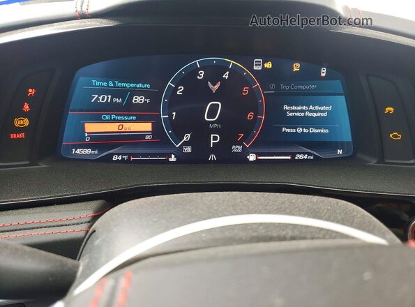 1G1YC2D49N5109062 2022 CHEVROLET CORVETTE Черный Вид щитка приборов