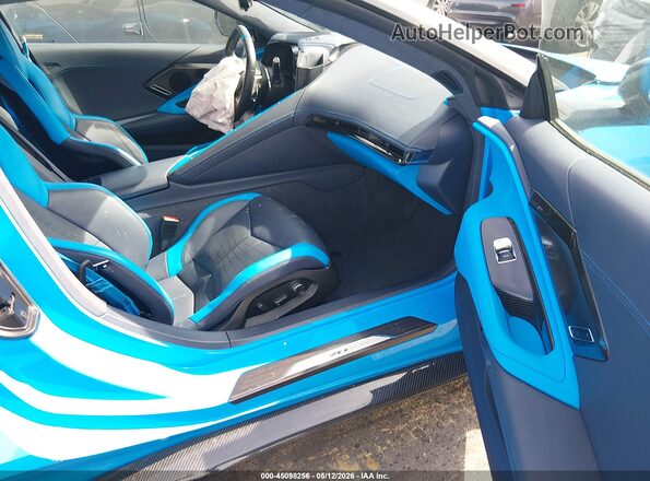 1G1YC3D49P5120717 2023 CHEVROLET CORVETTE Blue Вид салону спереду