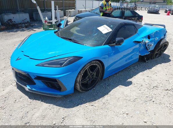 1G1YC3D4XM5122598 2021 CHEVROLET CORVETTE Синий Передняя левая четверть