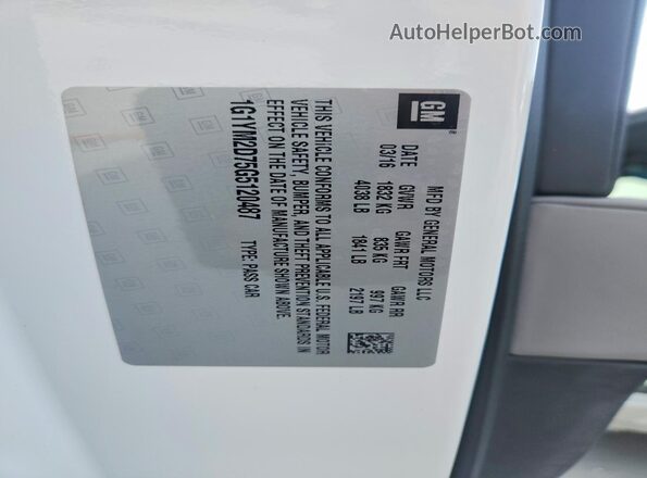 1G1YM2D75G5120487 2016 CHEVROLET CORVETTE White ძრავის განყოფილების ხედი