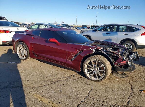 1G1YW2D74H5115891 2017 CHEVROLET CORVETTE Burgundy Передня права чверть