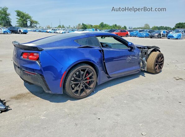 1G1YY2D70H5117924 2017 CHEVROLET CORVETTE Blue Trasero derecho