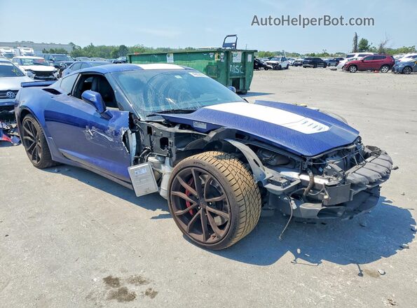 1G1YY2D70H5117924 2017 CHEVROLET CORVETTE Blue Delantero derecho