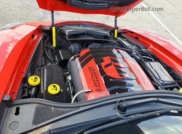 1G1YY2D77J5100687 2018 CHEVROLET CORVETTE Красный Вид задней части салона