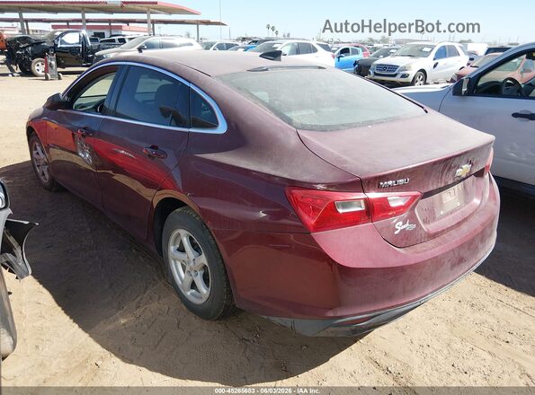1G1ZB5ST3GF261807 2016 CHEVROLET MALIBU Бордовый Задняя левая четверть