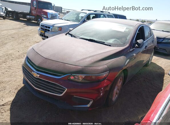 1G1ZB5ST3GF261807 2016 CHEVROLET MALIBU Бордовый Передняя левая четверть