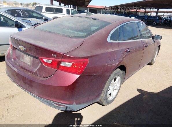 1G1ZB5ST3GF261807 2016 CHEVROLET MALIBU Бордовый Задняя правая четверть