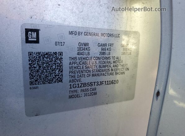 1G1ZB5ST3JF111610 2018 CHEVROLET MALIBU Silver 