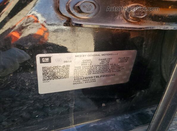 1G1ZB5ST6LF031155 2020 CHEVROLET MALIBU Black Вид підкапотного простору