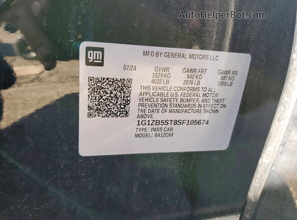 1G1ZB5ST8SF105674 2025 CHEVROLET MALIBU Black 