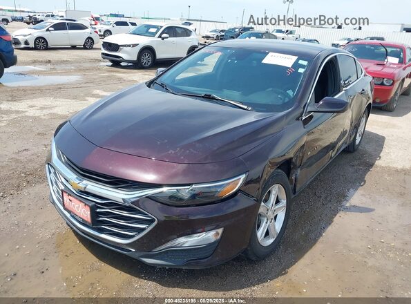 1G1ZC5ST0MF037077 2021 CHEVROLET MALIBU Бордовый Передняя левая четверть