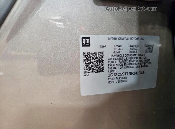 1G1ZC5ST1RF241345 2024 CHEVROLET MALIBU Tan 