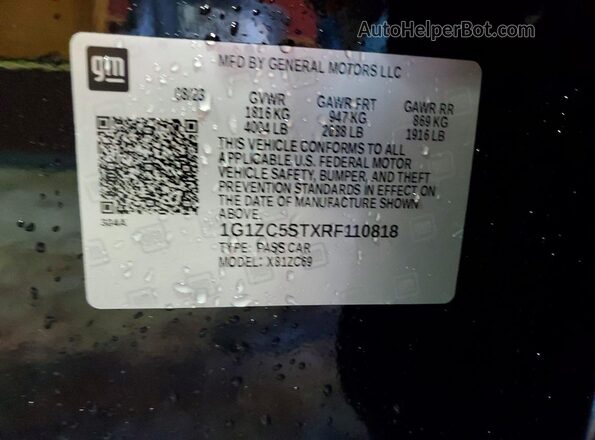 1G1ZC5STXRF110818 2024 CHEVROLET MALIBU Черный Вид подкапотного пространства