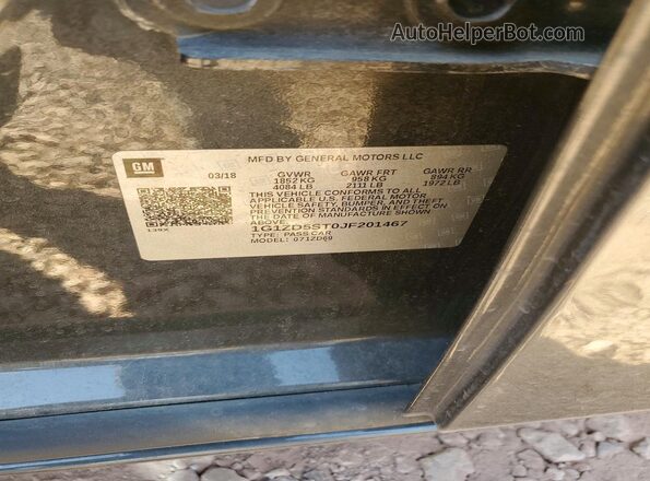 1G1ZD5ST0JF201467 2018 CHEVROLET MALIBU Gray 