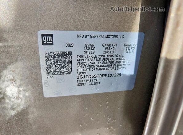 1G1ZD5ST0RF107228 2024 CHEVROLET MALIBU Tan Vista de la etiqueta del VIN