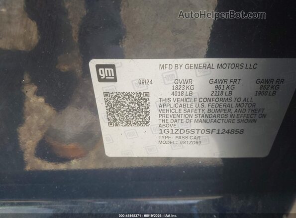 1G1ZD5ST0SF124858 2025 CHEVROLET MALIBU Dark Blue Widok komory silnika
