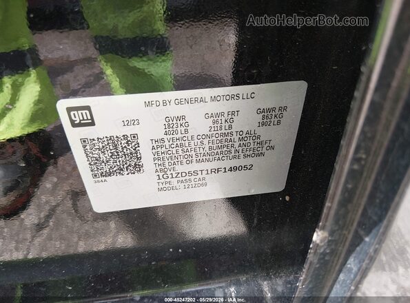 1G1ZD5ST1RF149052 2024 CHEVROLET MALIBU Black Engine compartment view