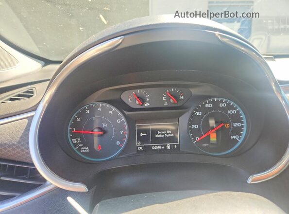 1G1ZD5ST2JF151283 2018 CHEVROLET MALIBU White Widok zestawu wskaźników