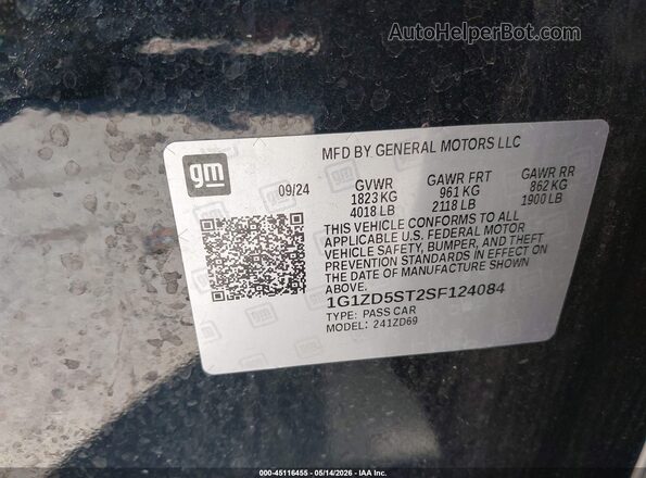 1G1ZD5ST2SF124084 2025 CHEVROLET MALIBU Black Շարժիչի բաժամունքի տեսք