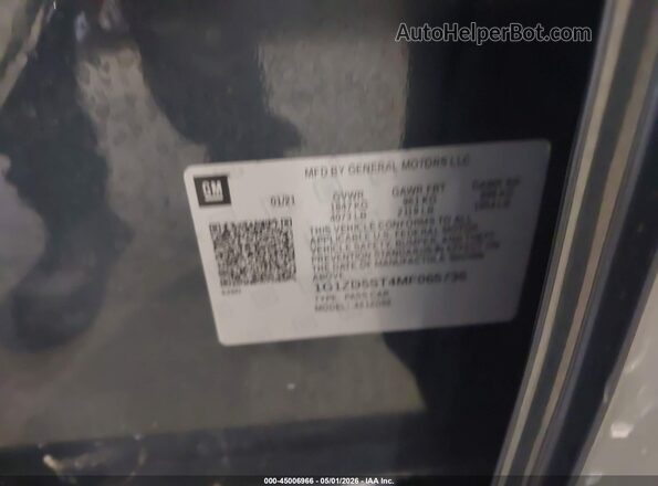 1G1ZD5ST4MF065736 2021 CHEVROLET MALIBU Gray 