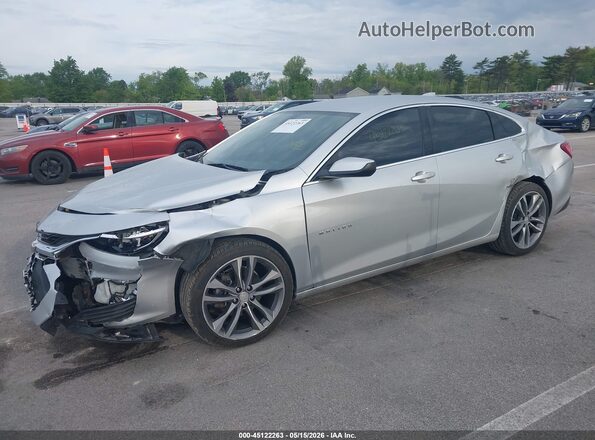 1G1ZD5ST4MF077997 2021 CHEVROLET MALIBU Silver Առջևի ձախ երեք քառորդ տեսարան