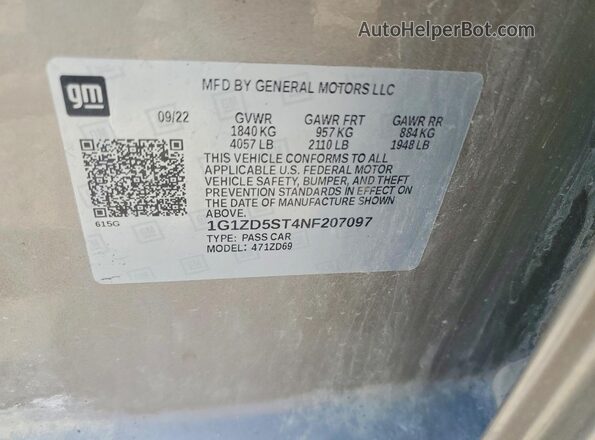 1G1ZD5ST4NF207097 2022 CHEVROLET MALIBU Tan 