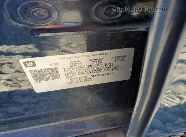 1G1ZD5ST5MF028677 2021 CHEVROLET MALIBU Blue ძრავის განყოფილების ხედი