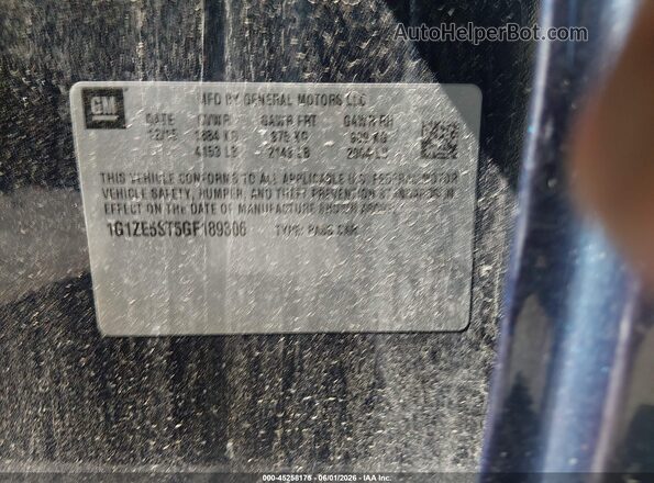 1G1ZE5ST5GF189306 2016 CHEVROLET MALIBU Синий Вид подкапотного пространства